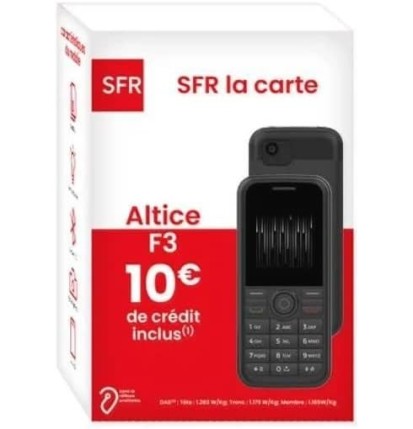 SFR Pack Altice F3 - 10€ de crédit inclus*